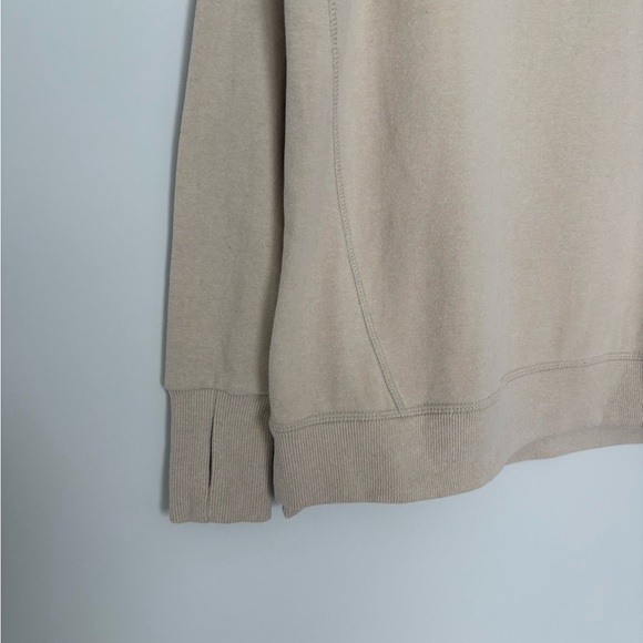 Sweaty Betty After Class Fleece Longsleeve Tan Cream Color Size XXS - Picture 3 of 10